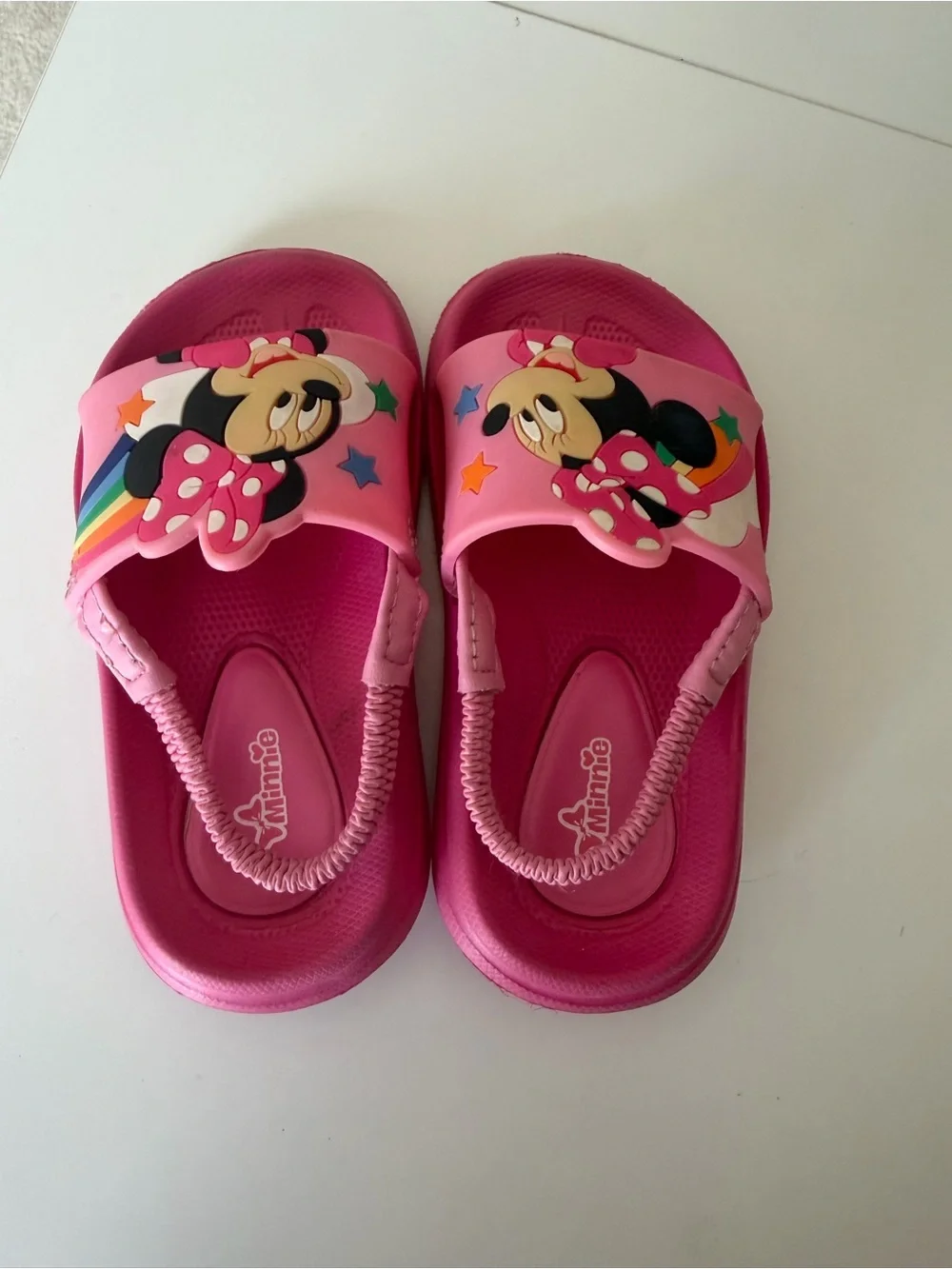 Minnie Mouse Pink Kids Slide Sandals